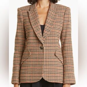 NWT L’AGENCE Houndstooth Cotton Blazer